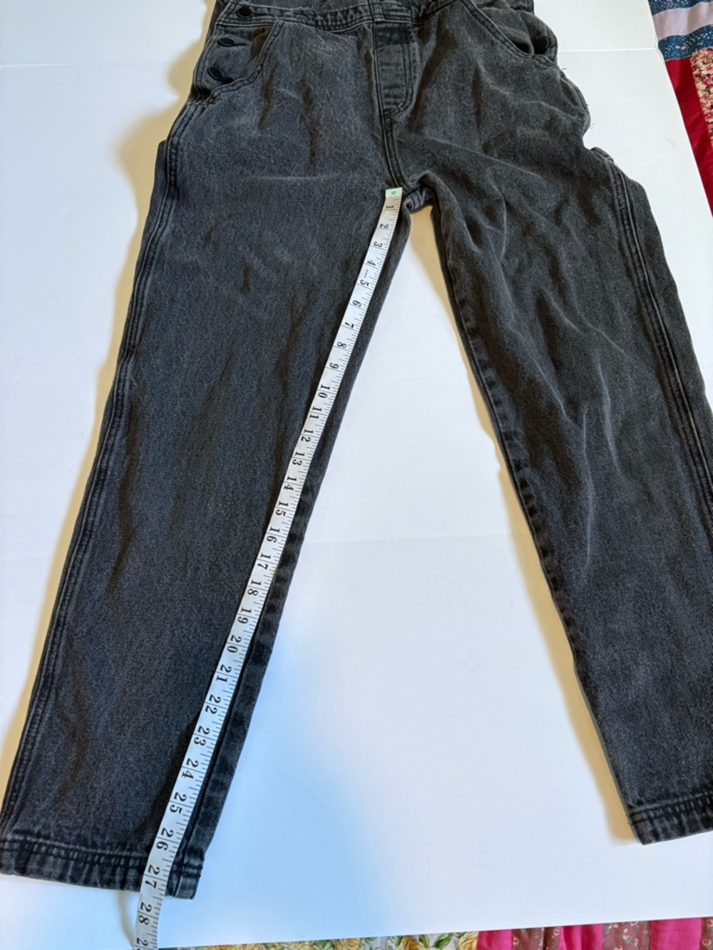 twik Black Denim Overalls Jumpsuit, Sz XS - Picture 11 of 14